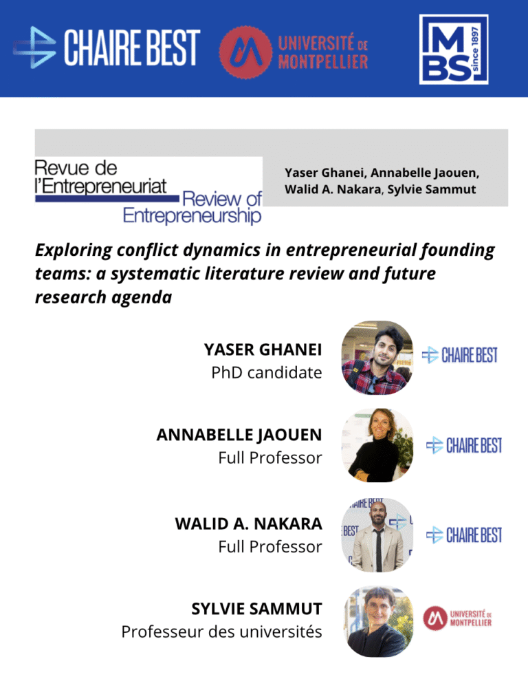 Exploring conflict dynamics in entrepreneurial founding teams: a systematic literature review and future research agenda